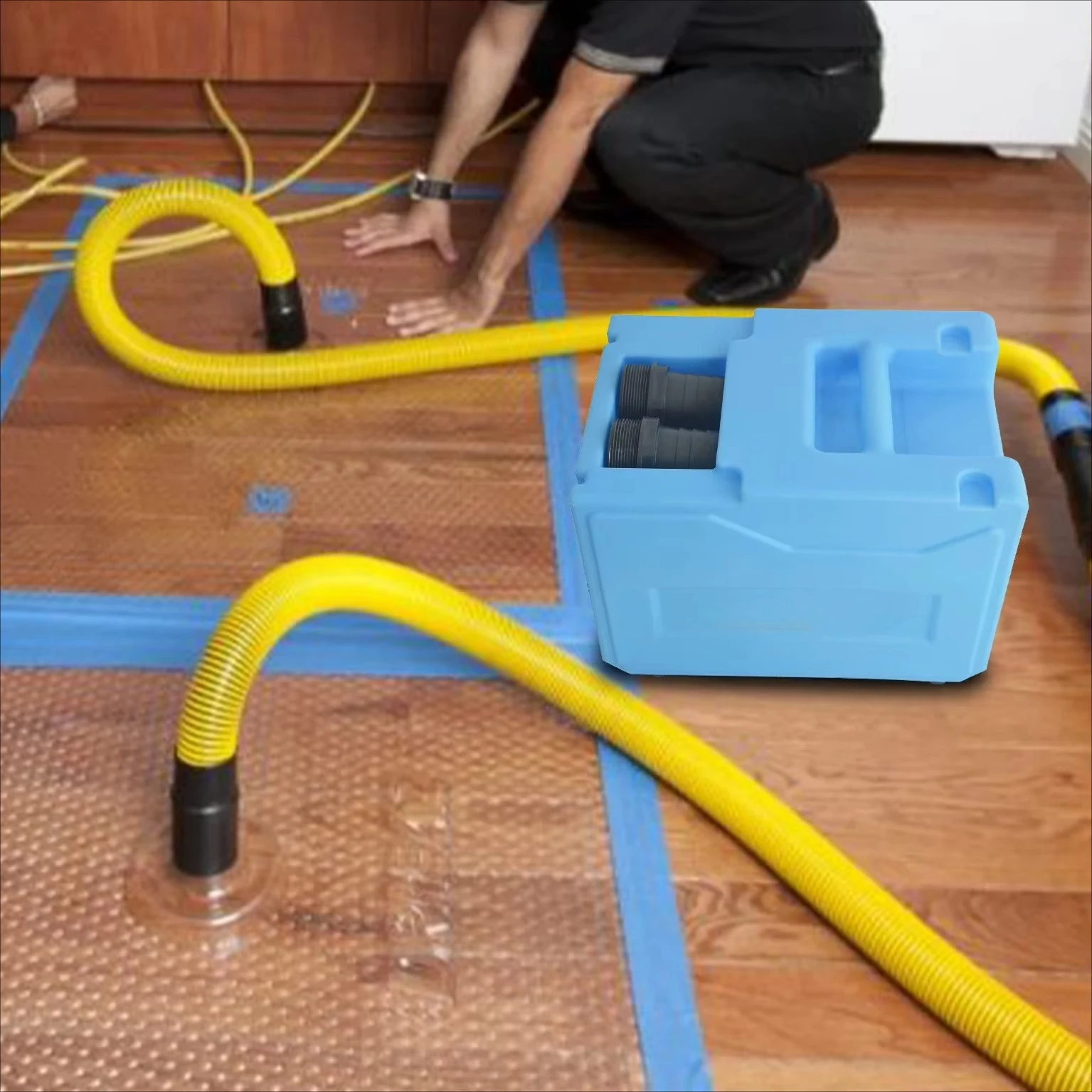 

High Pressure Floor Wall Blower Air Drying System Electric Air Mover Carpet Dryer With Rescue Mat for Water Damage Restoration