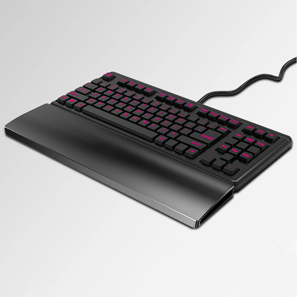 

Ergonomic Mechanical Hand Rest Support Black Heavy Duty Silicone Cushion Non-Slip Wrist Rest For Laptop Aluminum Alloy Keyboard