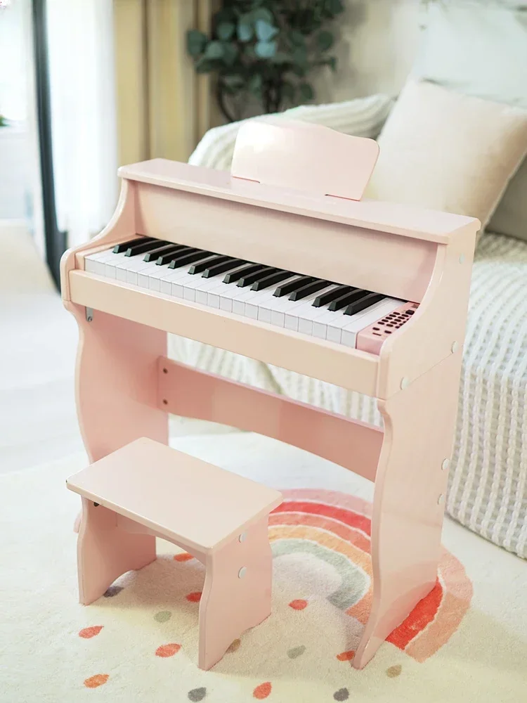 Wooden Children's Home Electronic Organ Toy Can Play