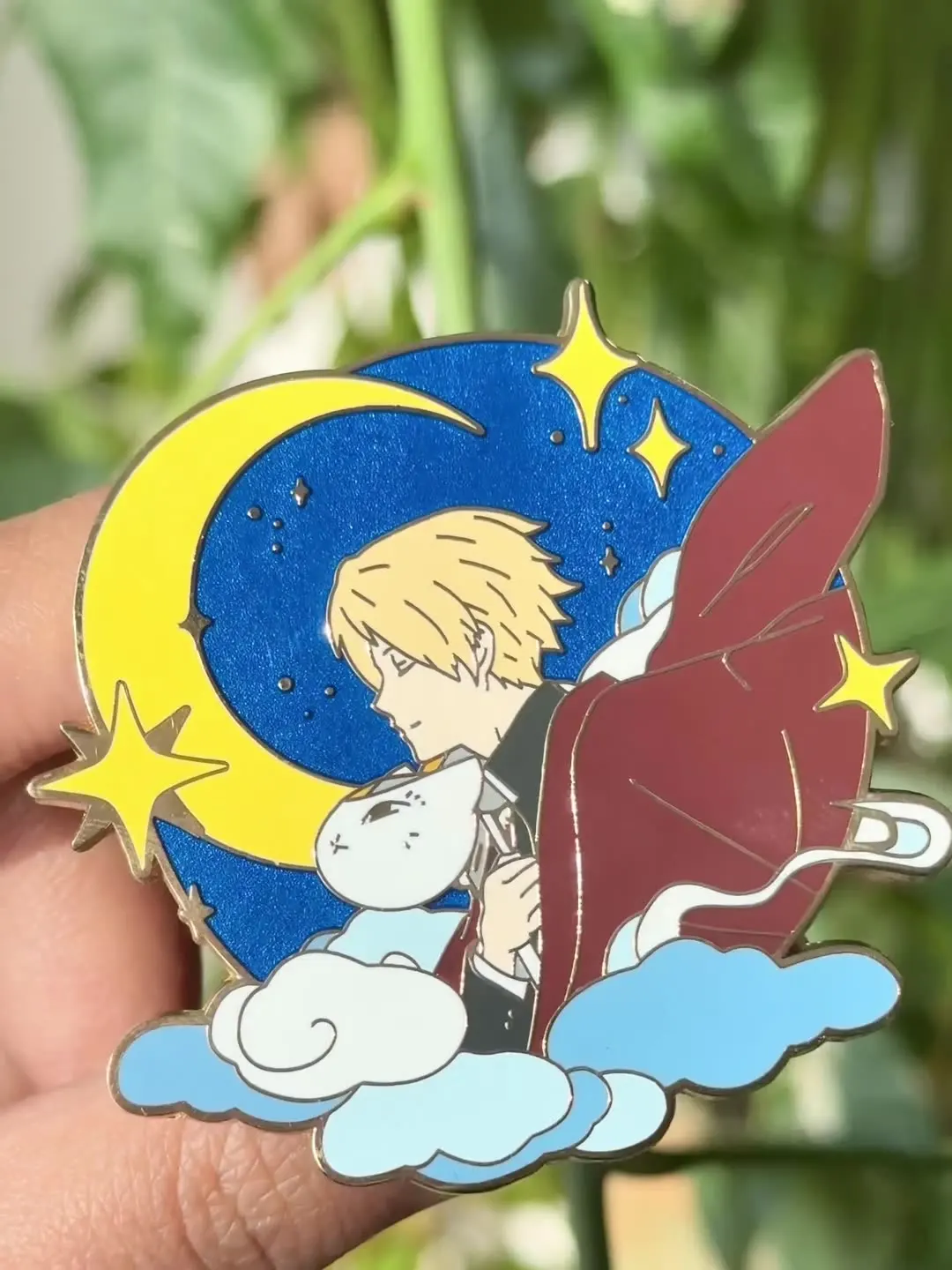 Natsume's Book Of Friends Metal Badge Natsume Takashi Madara Brooch Anime Accessory Pin