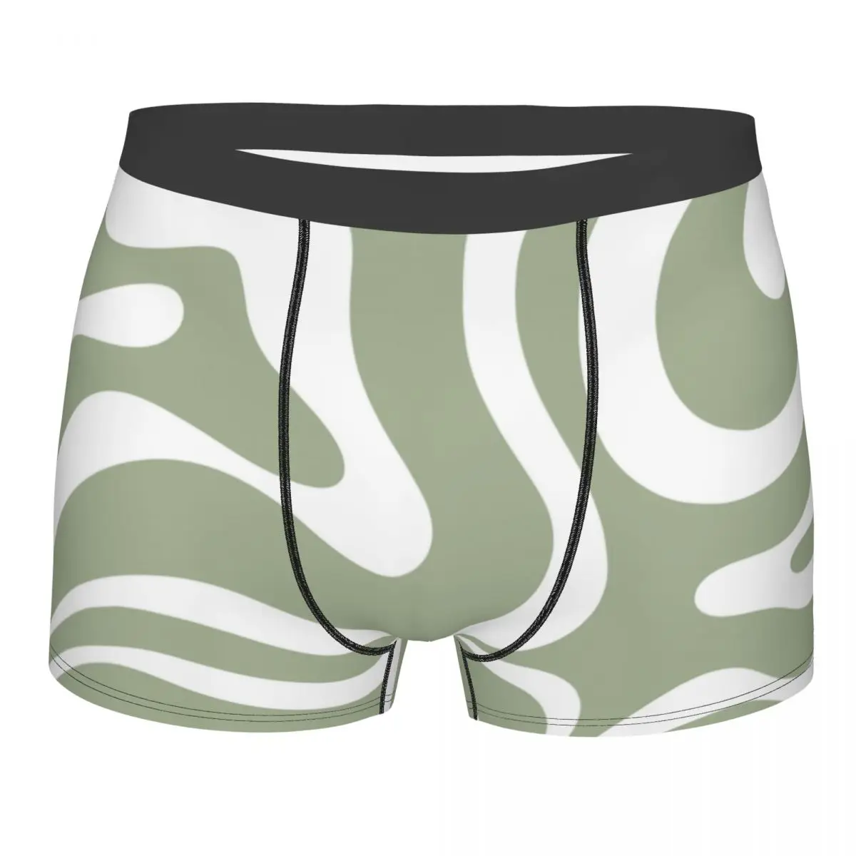 

Мужские трусы-боксеры Cool Sage Liquid Swirl с абстрактным узором, эластичные шорты, мужские трусы