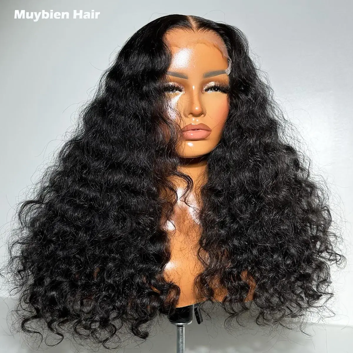 

Wear and Go Glueless 5by5 HD Lace Closure Deep Wave Wig Natural Black Human Hair 13x4 HD Lace Front Wave Wig Pre Plucked Pre Cut