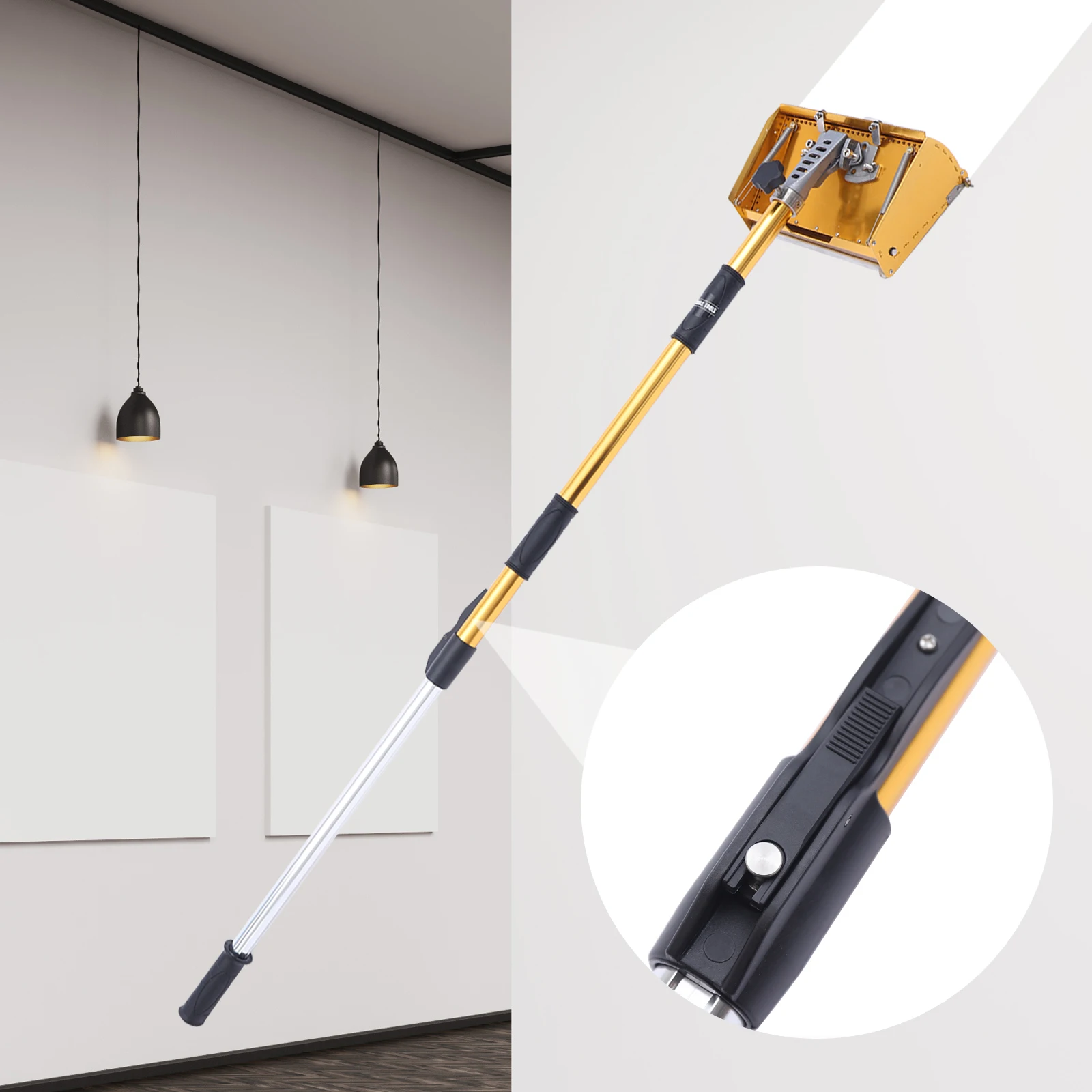 Portable Drywall Master Tools Plastering Flat Finishing Plaster Box Tool Adjustable Rod Length 90-150cm