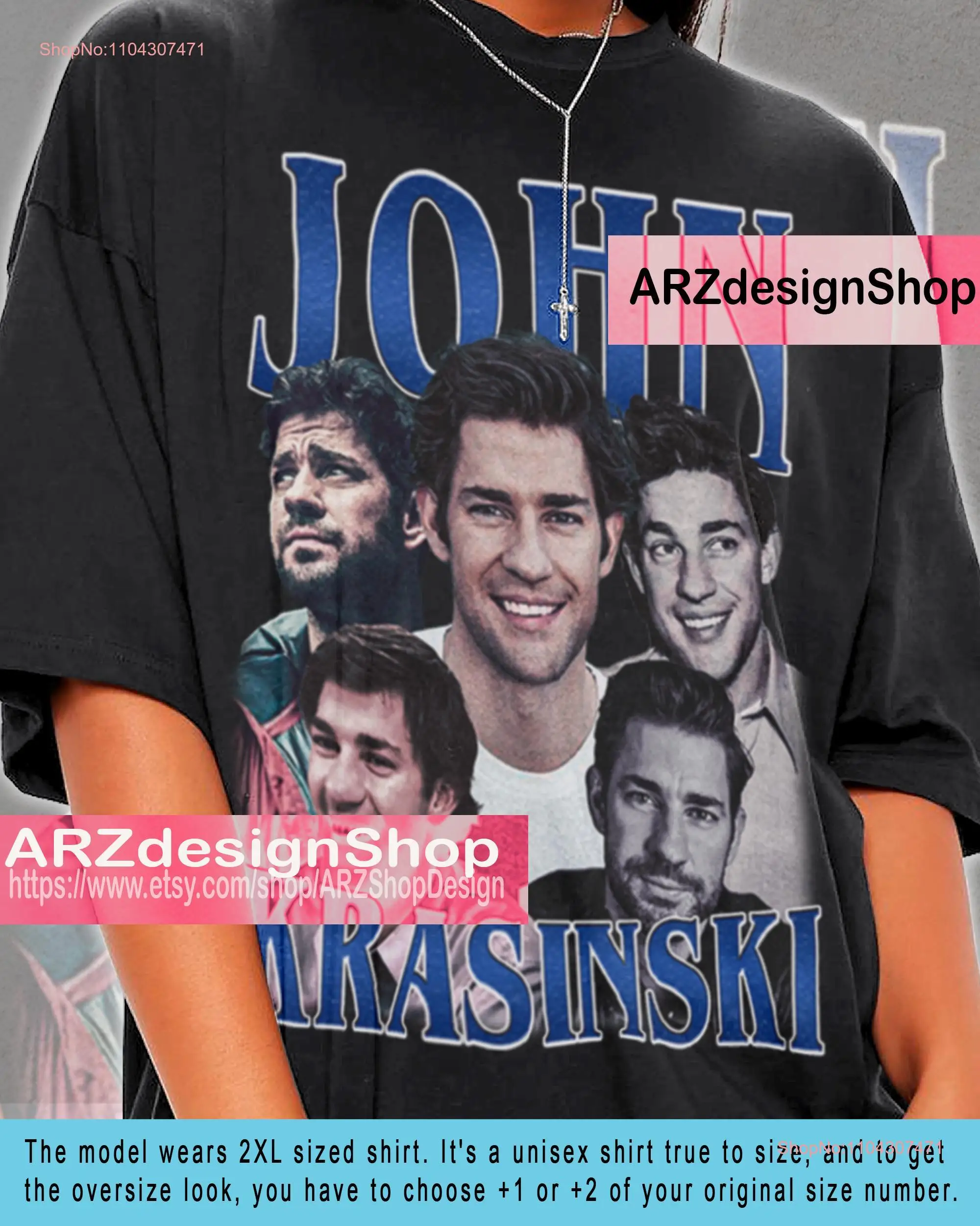 Limited John Krasinski T Shirt Horror movie Vintage 90s Youth ACS3 long or short sleeves