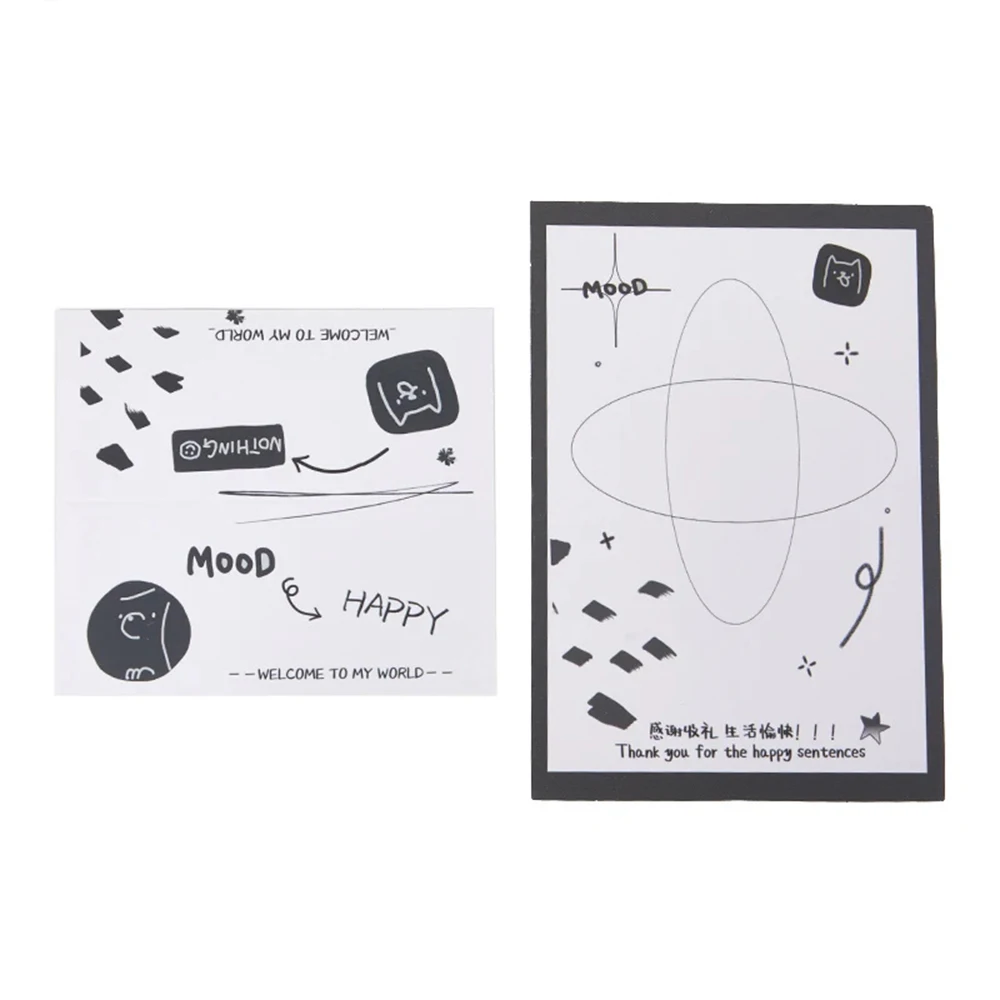 10pcs Letter Card Header Separate Packaging Bag Card Display Sealing Sticker Packaging Set Photo Protector Simple INS