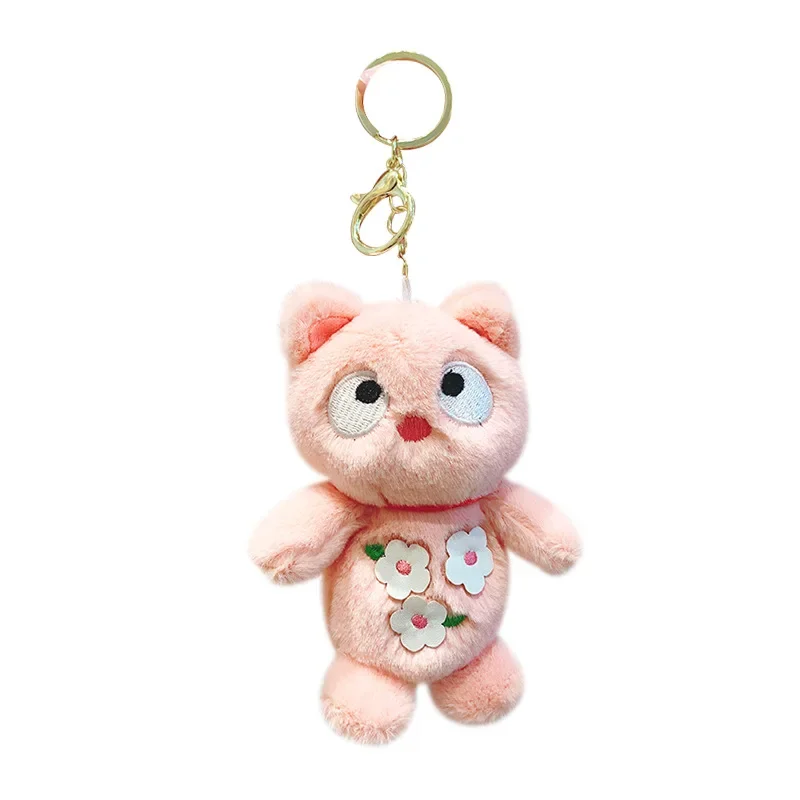 13cm Creative Cat Flower Decoration Animals Soft Stuffed Plush Toys Hobbies Exquisite Kawaii Backpack Decoration Keychain Gifts