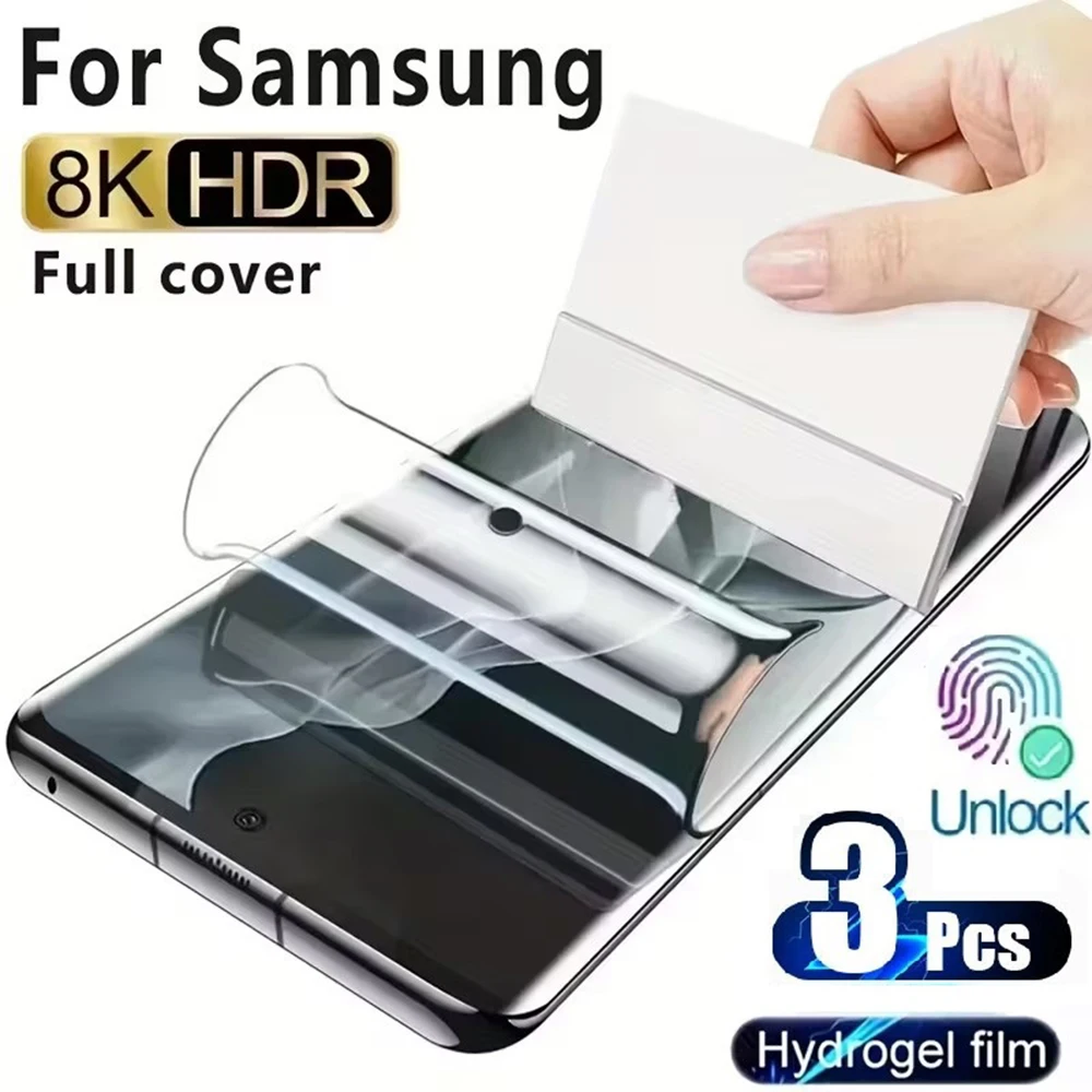 

Гидрогелевая пленка для Samsung Galaxy A16 A15 A13 A12 A53 A56 A23 A24 A25 A26 A32 A33 A34 A36 A35, 3 шт., защитная пленка для экрана