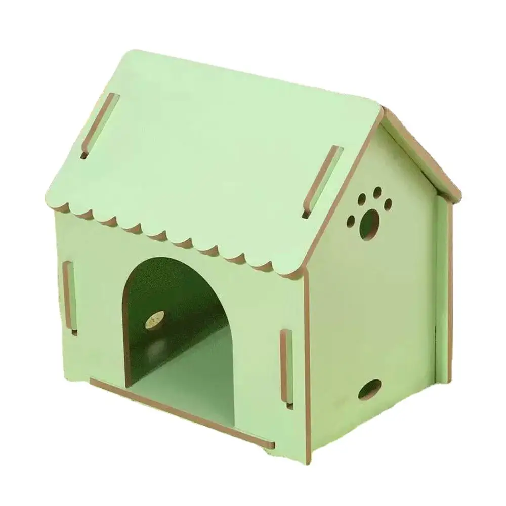 

Detachable Wooden Pet Cat Dog House Pet Kennel Outdoor Cabin Indoor Wooden Pet Sleeping House