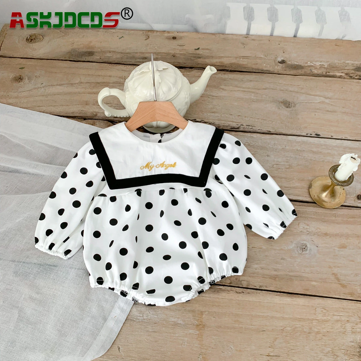 

2024 Baby Girl Overalls Bodysuits Summer Spring Infant Princess Full Sleeve Dot Ruffles Embrodiery Outfit Jumpsuits Kids Newborn