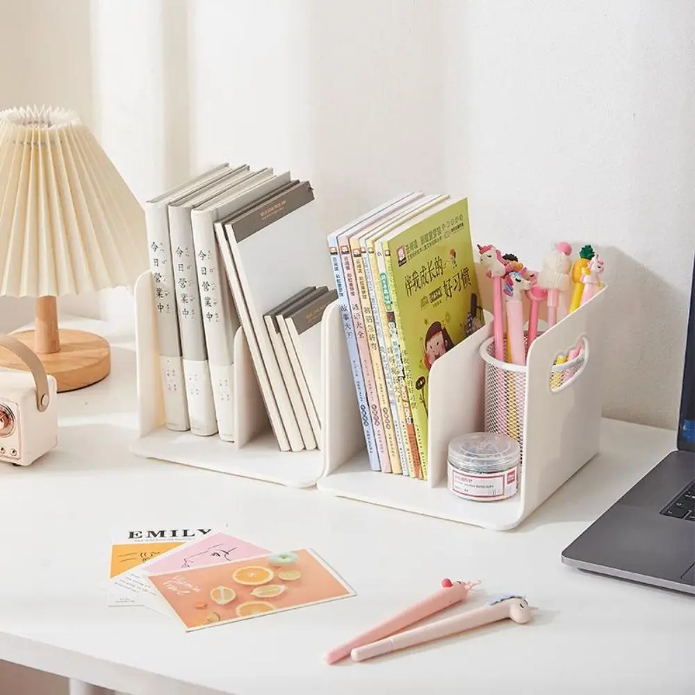 Simple Bookends Stand Non-Slip Large Capacity Desktop Bookstand Wear-resistant Durable Document Book Hold Book Children