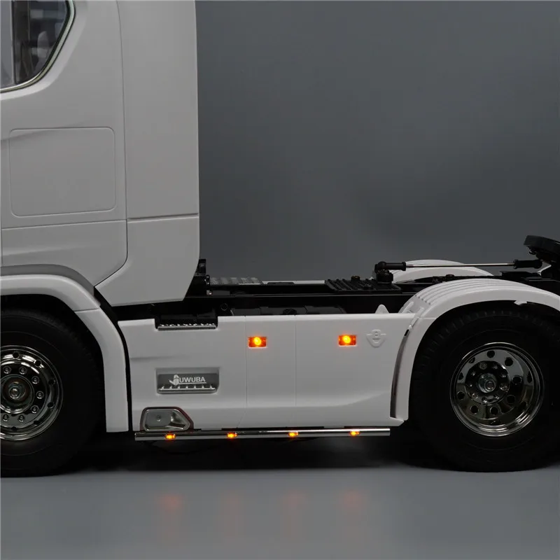 リモートコントロールカー用LEDスカートボード,dumpトラック用装飾ランプ,アップグレード,scania 770s,6 × 4, 56368,1:14,タミヤ