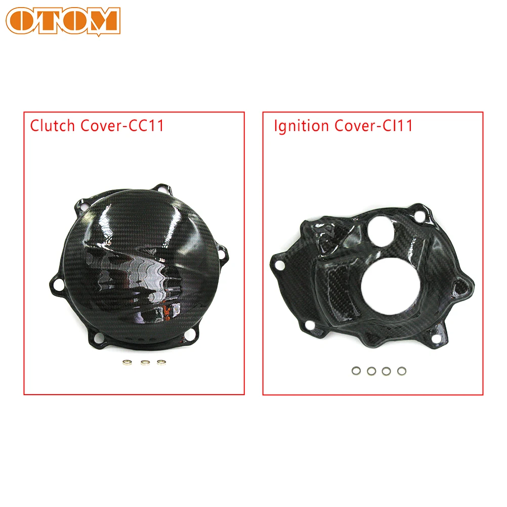 

OTOM Motocross Engine Clutch Guard Ignition Cover Carbon Fiber Protection Shell For YAMAMA YZ250F 2019-2023 Motorcycle Accessory