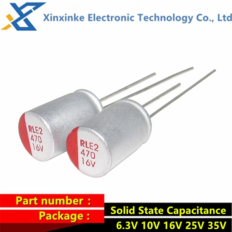 5 szt. Kondensator zanurzeniowy pojemność półprzewodnikowy 25V 35V 50V 63V 100 220 V UF/270/390/470/560/680/820/1000 UF w magazynie — zdjęcie 2