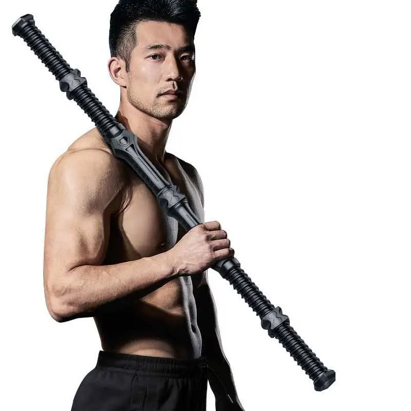 Heavy Duty Carbon Steel Power Twister Bar, Black Adjustable Arm Strength Training Equipment, Portable Upper Body Workout Tool