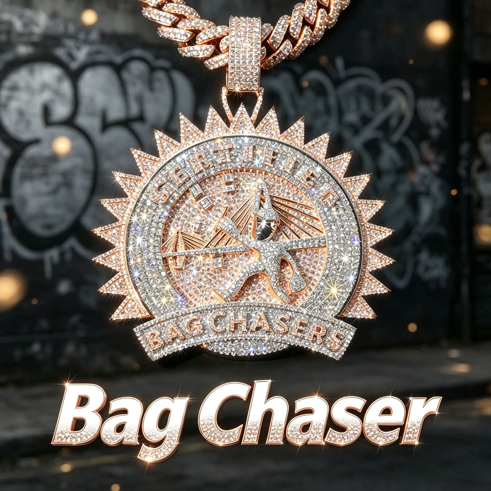 Luxury Bags Cz - Colgante Hip Hop Bag Chasers Chapado