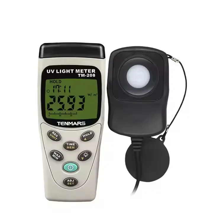 

TENMARS TM-208 Solar Power UVA Light Meter 3 In 1 Digital Datalogging Backlit LCD