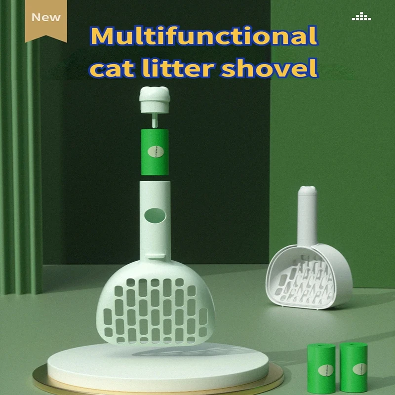 Dog Cat Litter Shovel Multifunctional Deep Large Capacity Litter Scoop with Holder Pet Cleaning Supplies Tool Cat Toilet Product