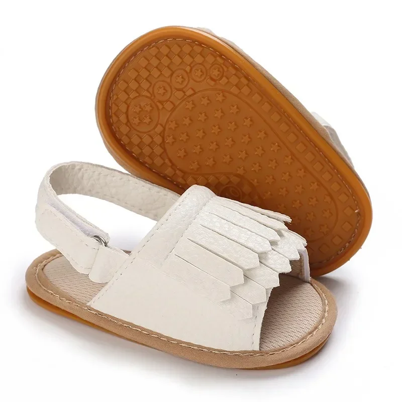 Sandales d'été à la mode pour bébé, sandales décontractées antidérapantes à fond en caoutchouc, chaussures de marche mignonnes pour garçons et filles de 0 à 1 ans