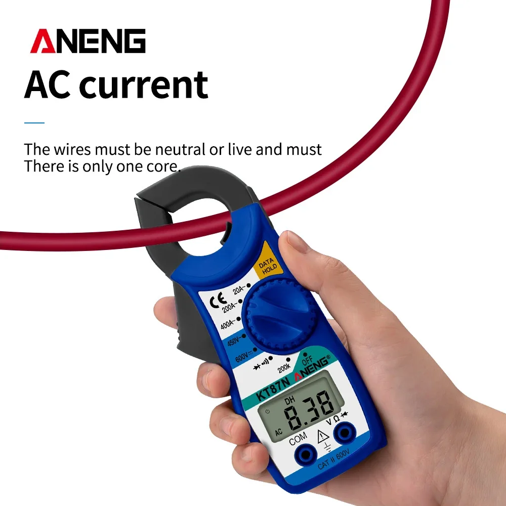 ANENG KT87N  Mini Digital Clamp Meters AC/DC Voltage AC Current 600v True RMS Multimeter Capacitance Electrical Tester Tools