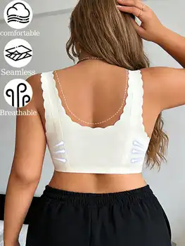 Alternative view of Plus Size Seamless Workout Tops Push Up Bra