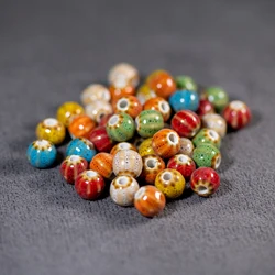 Handcrafted Colorful Small Gourd Ceramic Beads Set 20 Pieces 9.5-10mm for DIY Jewelry Making and Craft Projects