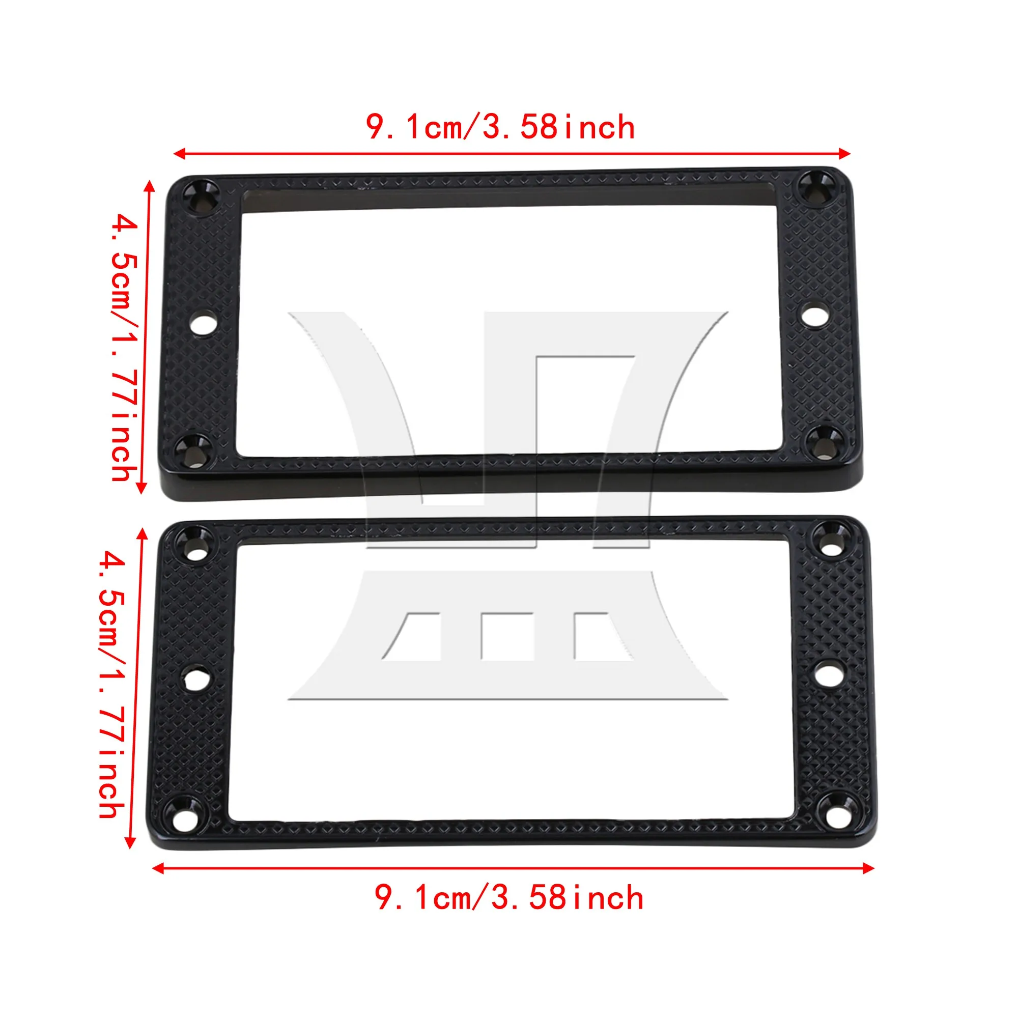 

4 шт. металлические плоские крепежные кольца для гитарных звукоснимателей, черные, 3,58x1,77 дюйма