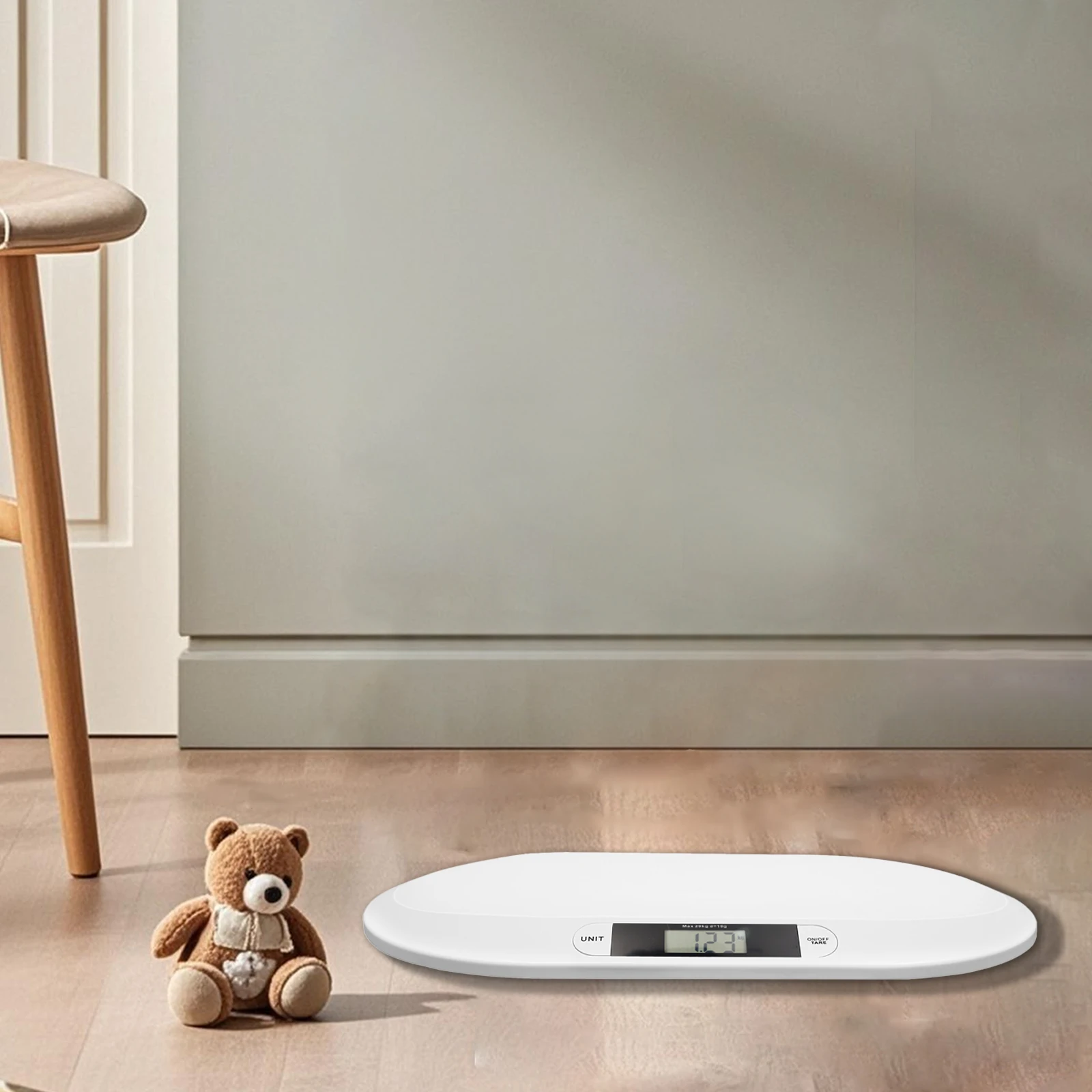 

Digital Baby Scale, 44.09lbs Capacity LCD Digital Pet Weighing Scale Multi-Unit Display (kg/lb/st) For Infant Cat Dog Weighing