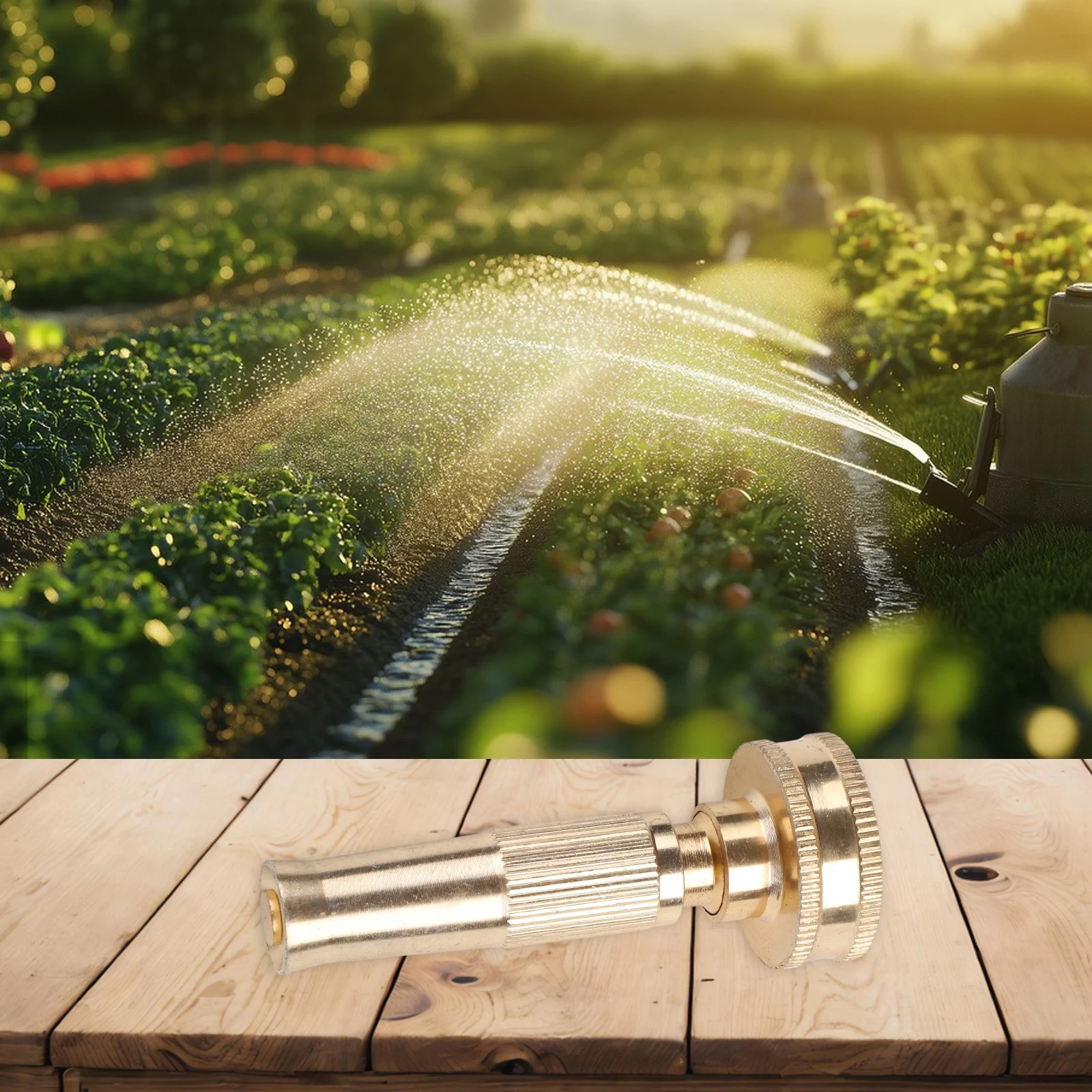 Brass High Pressure Spray Nozzle for Garden Watering Hose with Variable Flow Control and 8 Meter Extended Spray Distance