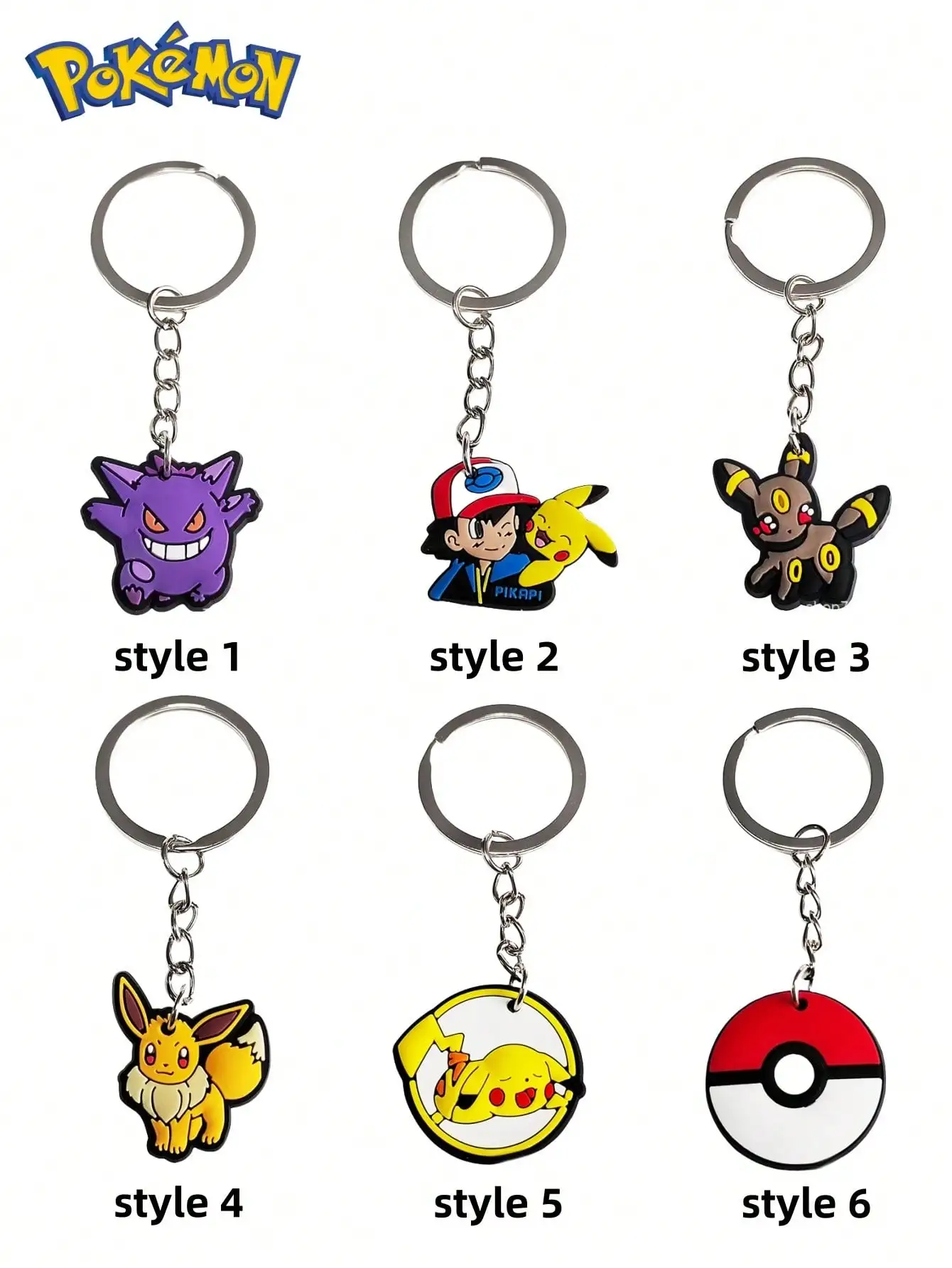 1/6 قطعة MINISO بوكيمون المفاتيح بيكاتشو بوكيمون بوكيمون حساسة مفتاح المفاتيح المواد البلاستيكية مجوهرات ، أفضل هدية عطلة ل goo #2