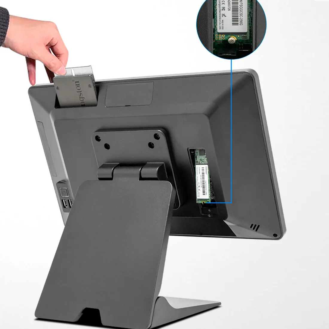 

15.6+11.6-inch Dual Screen Touch POS System All-in-one Machine Supports M.2 And 2.5 Hard Disk Plugging And Unplugging