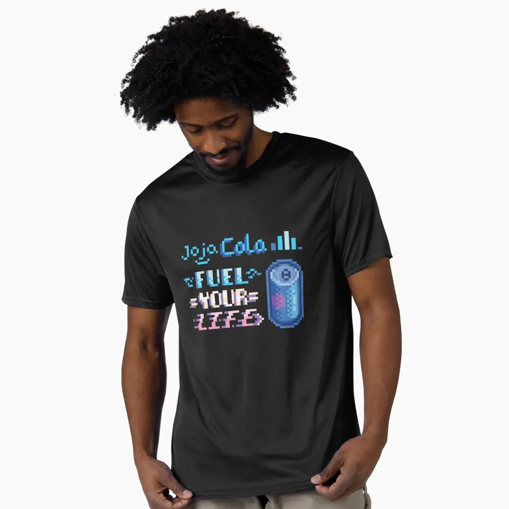 

Joja Cola Fuel Your Life Funny Gift t shirt Retro cartoon pixel game Stardew Valley Graphic Tee Y2K clothes Large size Tops