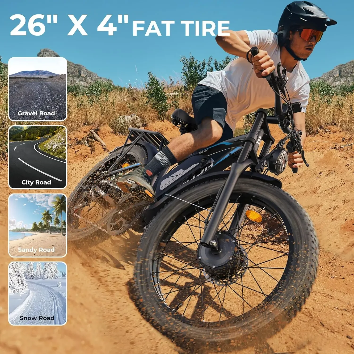 الذروة 3000 واط دراجة كهربائية 52 فولت 25 أمبير محركات مزدوجة 26 إطارات الدهون 38mph 40-110 ميل المدى الفرامل الهيدروليكية للبالغين على الطرق الوعرة