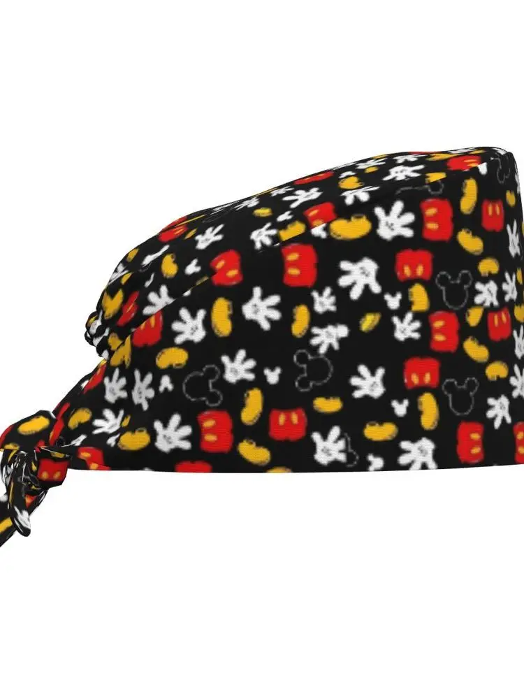 Personnalisé Mickey Mouse respirant gommage chapeau chirurgical gommage casquettes unisexe soins infirmiers cheveux chapeaux caractère travail gommages chapeau médical chirurgical