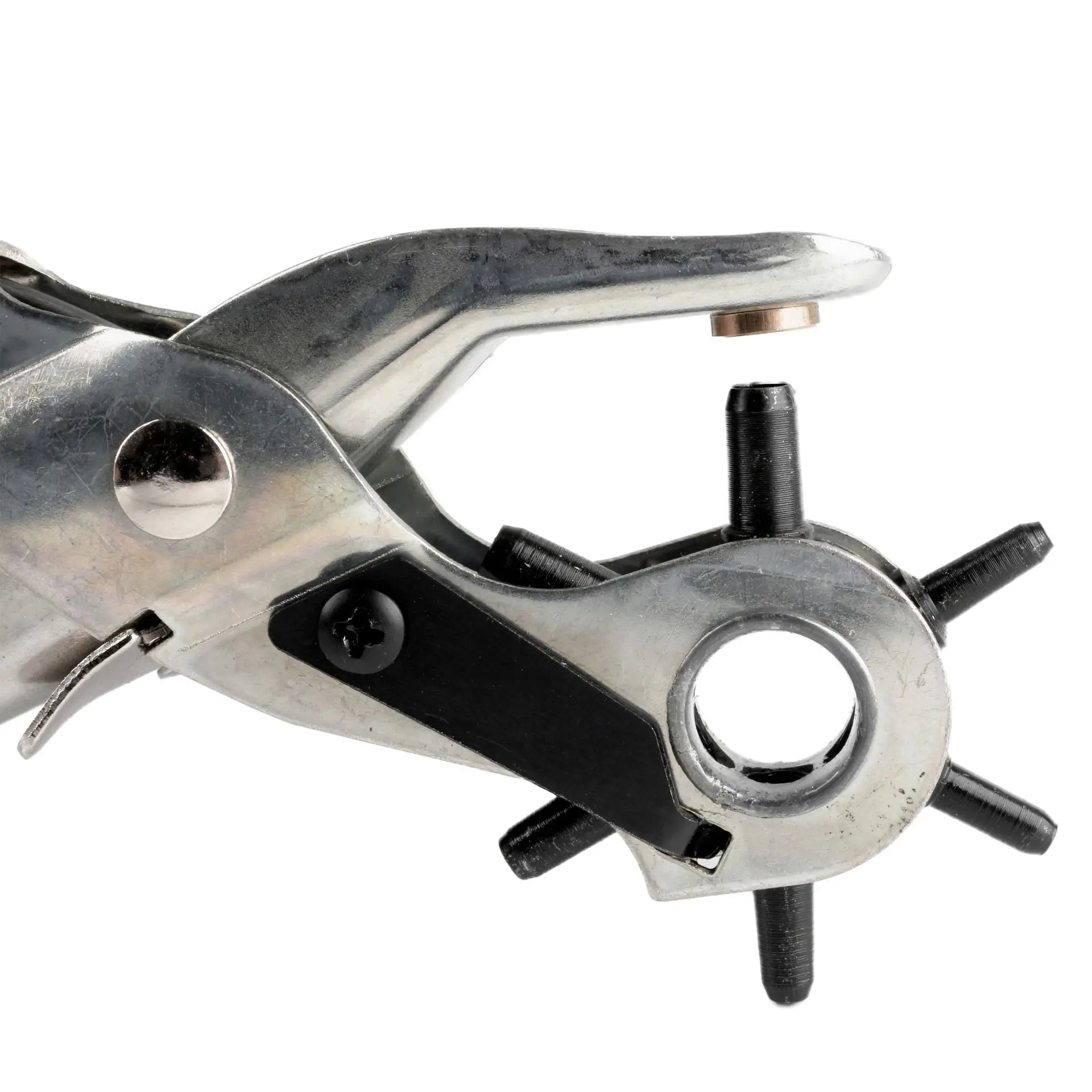 Tang Pelubang Sabuk Multifungsi Tang Pelubang Kertas Kulit Sabuk Oval Datar Bulat