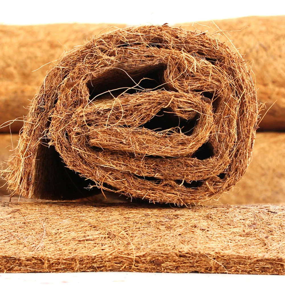 

2Pcs Natural Coconut Fiber Mat Brown 40x40cm Breathable Reptile Pet Bedding Liner Tortoise Mat Anti-Parasitic Odorless