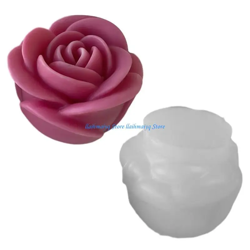 

573B Flower Mold Valentines Day Rose Cake Chocolate Molds Silicone Mould