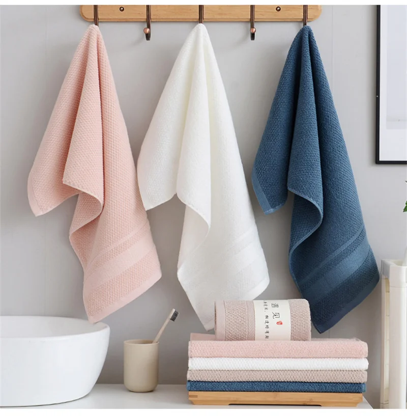 Thickened Cotton Towel Increases Water Absorption Adult Bath Towel Solid Color Golden Silk Soft Affinity Quick Drying Face Towel