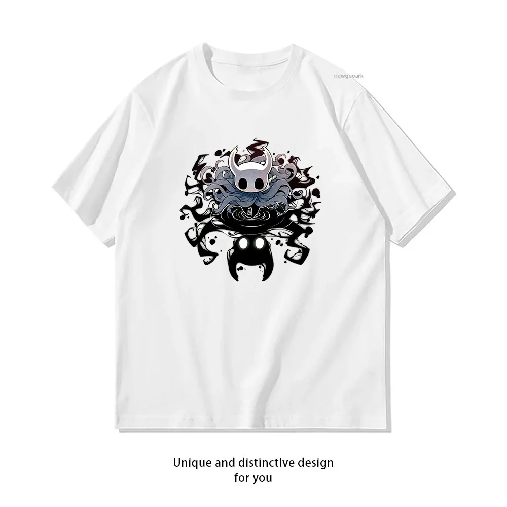 Hollow Knight Game Catton T-Shirt für Damen und Herren, lässige Baumwoll-T-Shirts mit Aufdruck, Streetwear-T-Shirts für Erwachsene, Tops, kurzärmelig