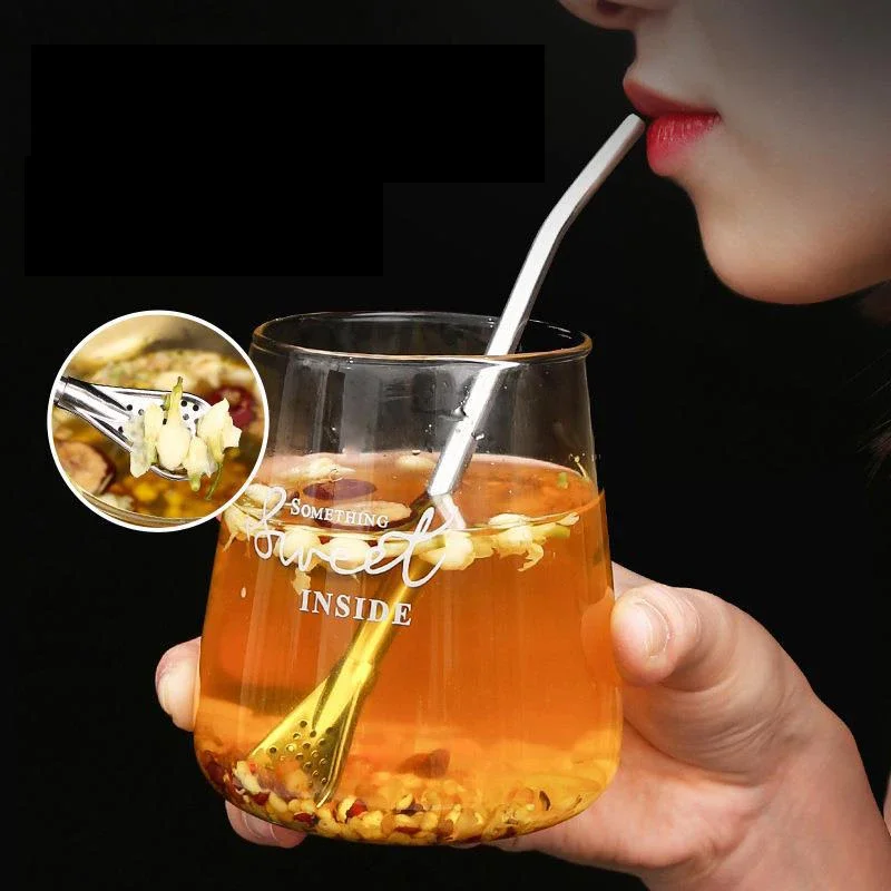 Multifunctional Stainless Steel Tea Filter Yerba Mate Tea Straws Bombilla Gourd Reusable Tea Tools Drinking Straw Spoon Washable