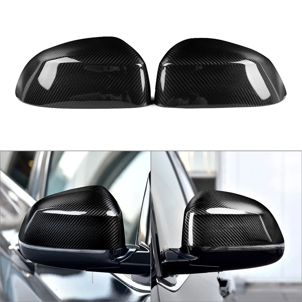 

1Pair Carbon Fiber Car Rearview Side Mirror Covers For BMW F15 F16 F25 F26 E83 X3 X4 X5 X6 2014 2015 2016 2017 2018