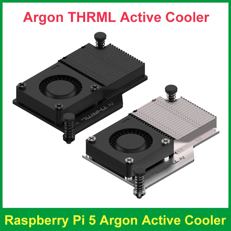 Raspberry Pi 5 Argon THRML Active Cooler 30mm PWM Fan With Aluminum Passive Cooling Fins Radiator