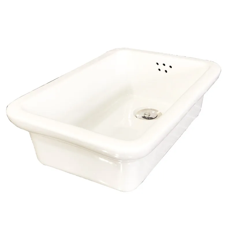 Ceramic old-fashioned vegetable basin rectangular sink household kitchen dish basin balcony
