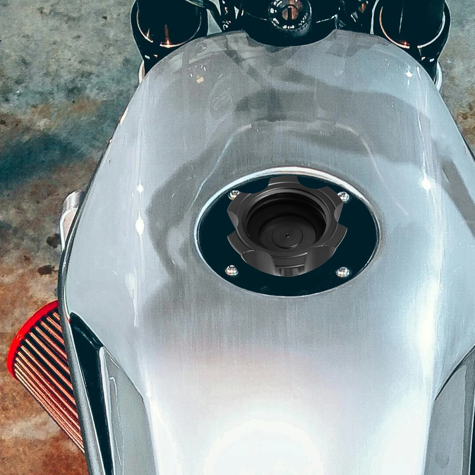 

Motorcycle Fuel Tank Accessories 49.5 Cap Vent Tube Valve Aluminum Alloy Plastic Motorcycle Parts Gas Tank