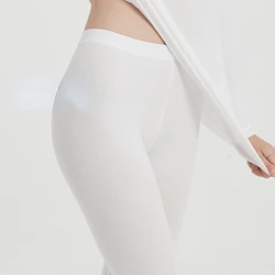 Leggings da donna modali plus size primavera e autunno pantaloni slim a vita alta elasticizzati senza cuciture sottili.