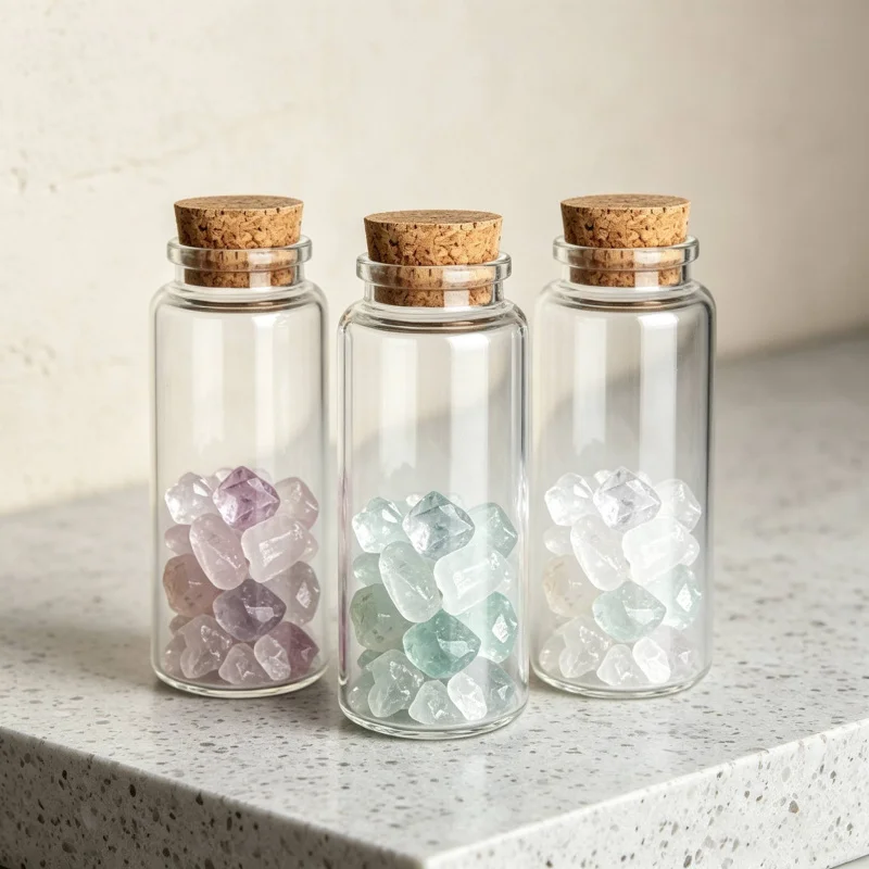 20Pcs DIY Wishing Bottle Mini Glass Bottles with Cork Transparent Empty Message Bottle Christmas Wedding Party Decor Accessories