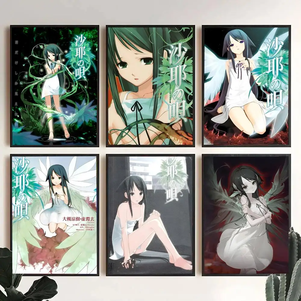 S-Saya No Uta Animation Poster Decorative Wall Art Stickers Mural For Home Living Room Hallway Decor Gift