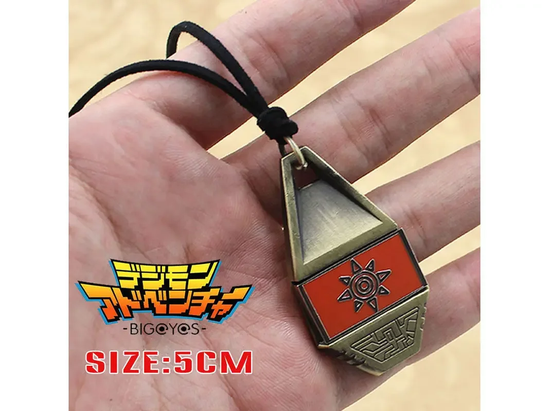 Digimon Adventure Tag & Crest Necklace Digital Monster Courage/Friendship/Love/Hope Evolution Badge Magnetic Pendant Gift Toy