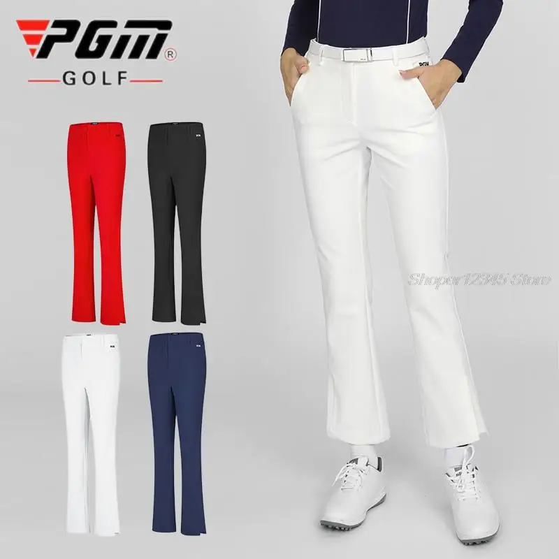 Pgm Women Golf Pants Autumn Flared Slim Trousers Ladies Soft Elastic Casual Golf Wear For Women Windproof Sweatpant XS-XL