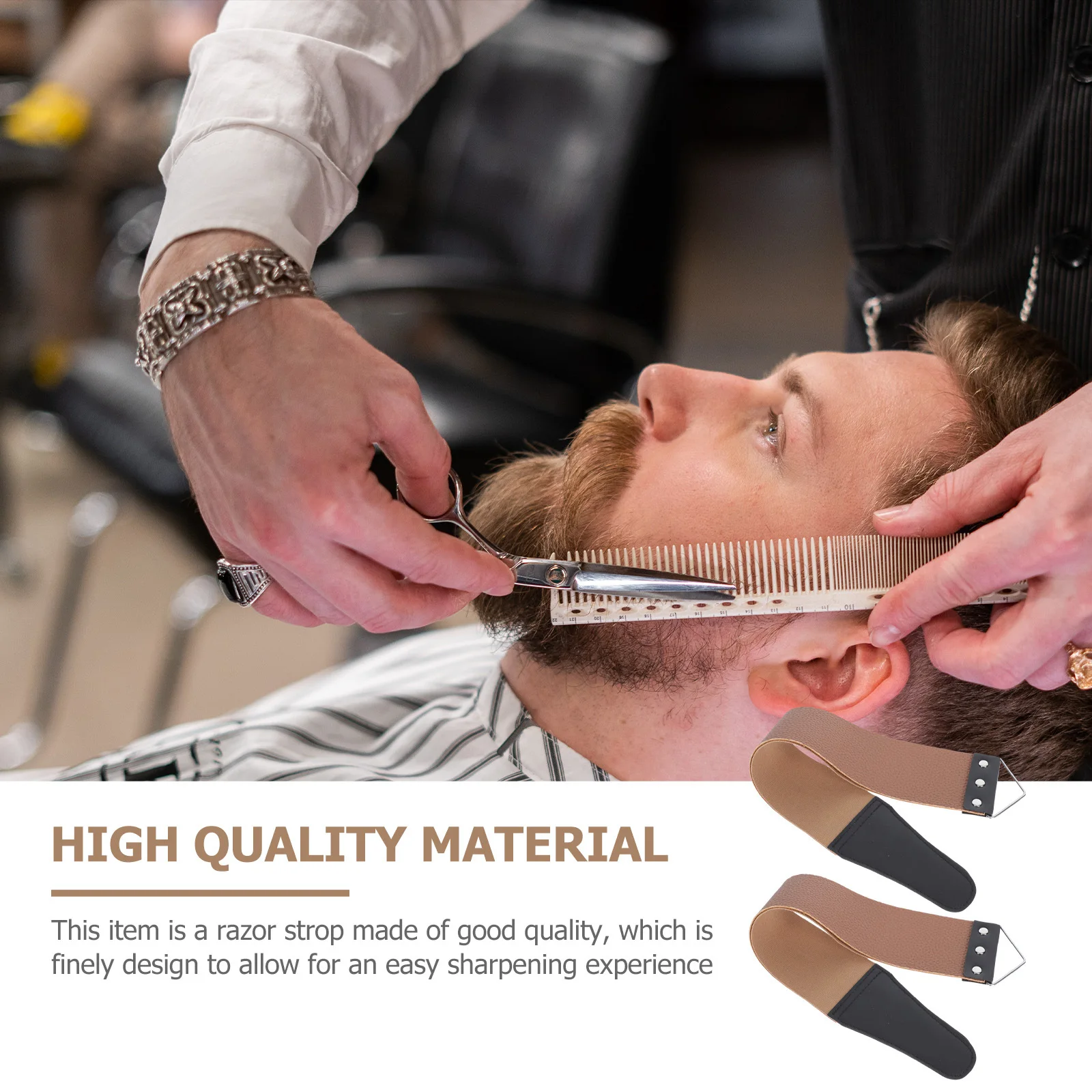 

2Pcs Razor Dual-Sided Sharpening Strap Home Use Shaver Sharpening Tool Convenient Sharpener Tool Razor Strop