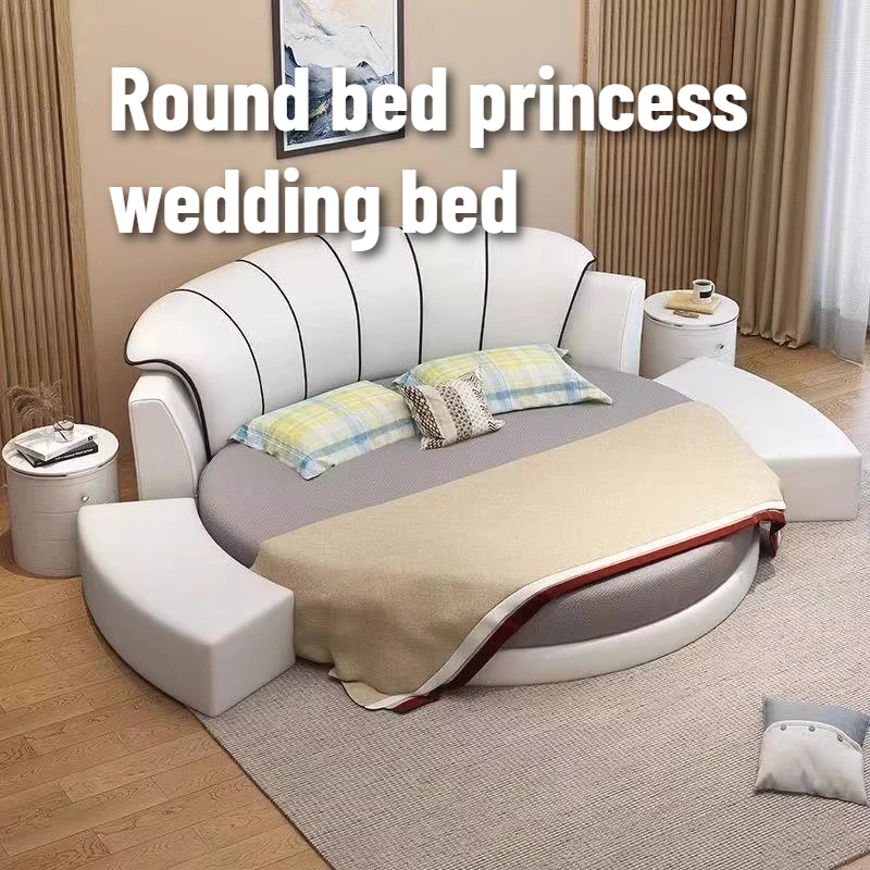 Modern Fashion Double Bed Bedroom Decor For Teen Girls Soft Backrest King Size Frame Hotel Bedroom Sets Full Set Furniture